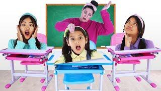 Ellie Charlotte & Emma Sneak Slime and Snacks in Class!