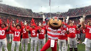 CARMEN OHIO: Brutus and the Ohio State Buckeyes celebrate win over Indiana