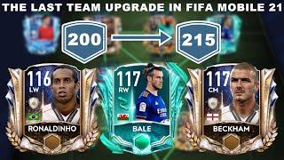 INSANE FINAL F2P TEAM UPGRADE 200 TO 215 OVR !!! | FIFA MOBILE 21