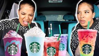 TASTING VIRAL TIKTOK STARBUCKS DRINKS! **secret menu**