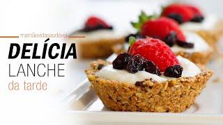 DELÍCIA FIT - lanche da tarde com iogurte e granola