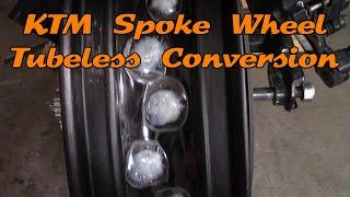 KTM Spoked Wheel Tubeless Conversion