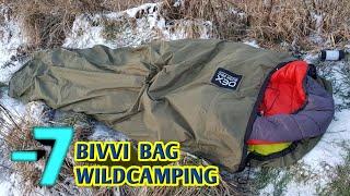 BIVVI BAG WILD CAMPING IN -7 Temperatures