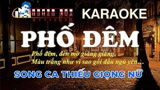  Karaoke PHỐ ĐÊM Thiếu Giọng Nữ | Song Ca Với Trình Lâm | Nhạc sống Full HD.