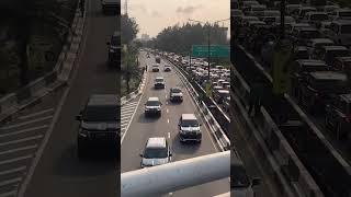 Tinubu's Convoy Spotted In Lagos Ahead Of Tomorrow's Presidential Launch On Lagos Red Line Rail