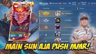 LIVE PUSH RANK PAKE 1 HERO PUSH MMR HERO SUN JADI TOP GLOBAL SUN + MABAR VIPMOBILE LEGEND