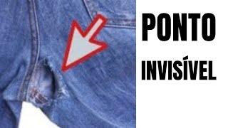 COMO COSTURAR INVISÍVELMENTE  Rasgado  em CALÇA  JEANS/ COSTURA À MAO com PONTO INVISÍVEL.