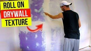 How To Easily Roll On Drywall Texture & Knockdown Finish! -Jonny DIY