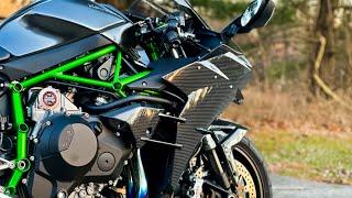 NINJA H2 FULL CARBON FIBER BUILD! FRONT END CARBON INSTALL.