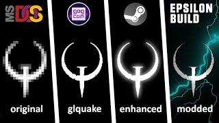 Quake I DOS vs glquake vs Steam vs Epsilon Build mod Comparison