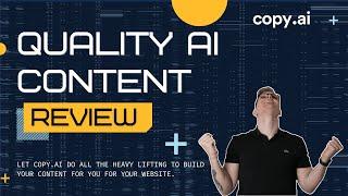 Copy.ai review - Best AI Copywriter? | Jasper Alternative