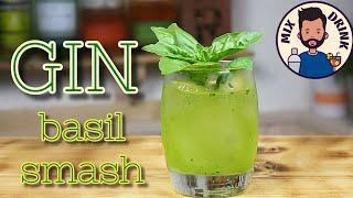 Базиликовый смэш на ДЖИНЕ / Gin Basil smash cocktail Микс Дринк / Mix Drink