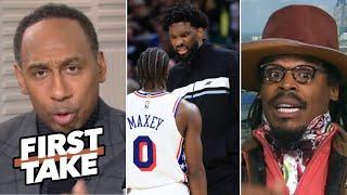 FIRST TAKE | 76ers locker-room is breaking after leaked conversation involving Embiid, PG & Maxey