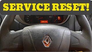 Renault Master service reminder light reset procedure how to 2011 on