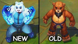 All Udyr Skins NEW and OLD Texture Comparison Rework 2022 (League of Legends)