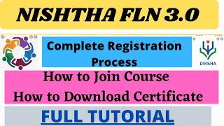 How to Register in Diksha App || NISHTHA FLN 3.0 || Course CPD || Full Tutorial in English and Hindi