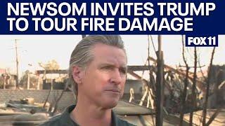 Newsom invites Trump to tour California fire damage