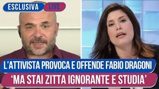 Fabio Dragoni Sbotta dopo le Offese dell'Attivista Miriam Falco e se ne Va