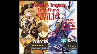 (Genshin Impact) Test Runs Patch 4 3 Navia, Ayaka, Sucrose, Rosaria, Candace (1st Half)