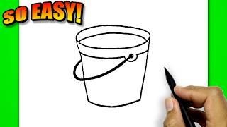 How to draw a bucket easy | Simple Drawing