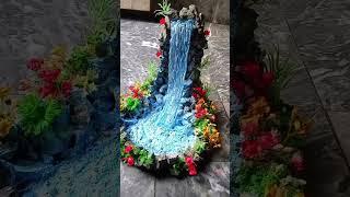 Waterfall fountain || homemade waterfall  #shots #youtubeshorts #crafterarmy #artshorts #waterfall