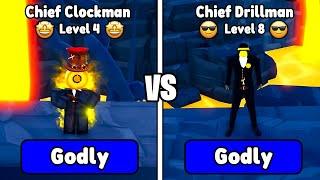 NEW DRILL UPDATE  CHIEF CLOCKMAN vs CHIEF DRILLMAN  - Toilet Tower Defense