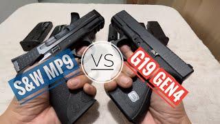 S&W mp9 VS Glock19 gen4 (Review)