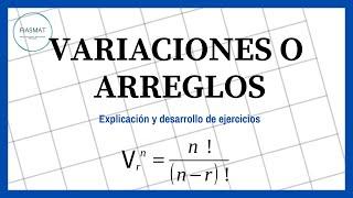 Variaciones o Arreglos - Ejercicios resueltos