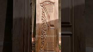 CNC Wooden Door Design || 3D Wood Design Process | 3D Carved Door Designs | #shorts #CNCDesign