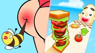 Sandwich runner vs Help me tercky puzzle All Levels Walkthrough Android Gameplay