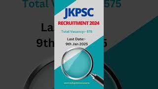 JKPSC Lecturer Recruitment 2024: Apply for 575 Vacancies Now!