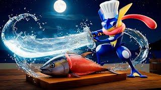 【ポケモン料理】ゲッコウガシェフに海鮮丼を作らせたらスタイリッシュすぎた！#ポケモン #pokemon #料理 #cooking