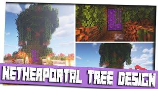 Minecraft - Overgrown Netherportal Tree Tutorial! (Creative Nether Portal designs)