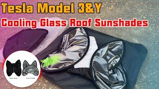 Cooling Glass Roof Sunshades for Tesla Model 3&Y