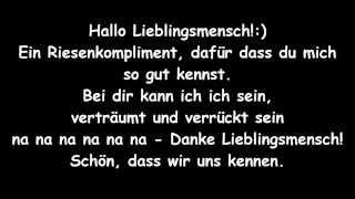 Lieblingsmensch Namika Lyrics