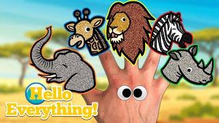 Safari Animals Finger Family | Kids Songs and Nursery Rhymes