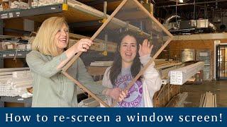 How to Rescreen a Window Screen