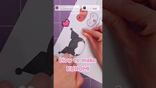 DIY KUROMI baddies Squishy #papercraft #asmr #blindbag #sticker #art