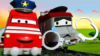 Troy der Zug -  Der Polizeizug  - Autopolis  Lastwagen Zeichentrickfilme für Kinder