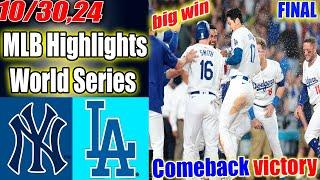 LA Dodgers vs. Yankees World Series FULL GAME 5 MLB Highlights PLAY OFFS 2024