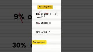 Percentage Trick, MATH made easy #hafiztahseenulhassan #mathtricks #maths #mathematics #mathpuzzle