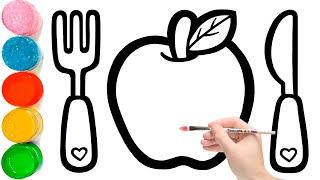 How To Draw An Apple Step By Step | Easy Apple Art Tutorial for Beginners