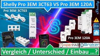 Shelly Pro 3EM-3CT63EM63 VS Shelly Pro 3EM-120 Energiezähler?