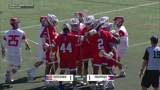 Philippines vs Puerto Rico Men's World Lacrosse Championship 2023 Pool play