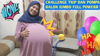 DRAMA LUCU KAK IMUT CHALLENGE TIUP DAN POMPA BALON JUMBO FULL POWERR