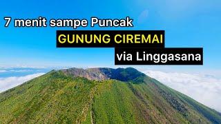 JALUR TERBERAT GUNUNG CIREMAI DARI ATAS || TERBANG KE PUNCAK GUNUNG CIREMAI VIA JALUR LINGGASANA