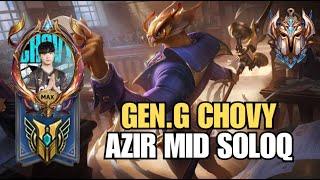 Chovy's Azir Mid: The Emperor of Shurima in Korean Challenger SoloQ Gameplay