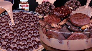 ASMR MALTESERS OREO CHOCOLATE ICE CREAM NUTELLA DESSERT MUKBANG 초콜릿 먹방 チョコレート 咀嚼音 モッパン EATING SOUNDS