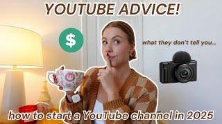 How to start + grow a YouTube channel in 2025secret tips, what I wish I knew, equipment & more!