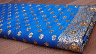 ARNG-3389 "The Chlorine Blue" Vol 2 Premium Banarasi Silk Saree||Silk||Golden Zari||Acrylic Stones